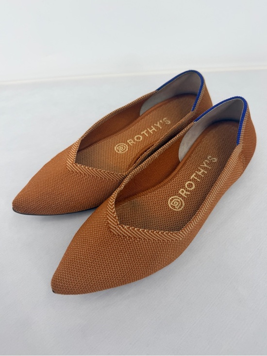 Rothy's Shoes - Rothy’s Pointed Toe Knit Flats Rust Orange Women’s 7.5